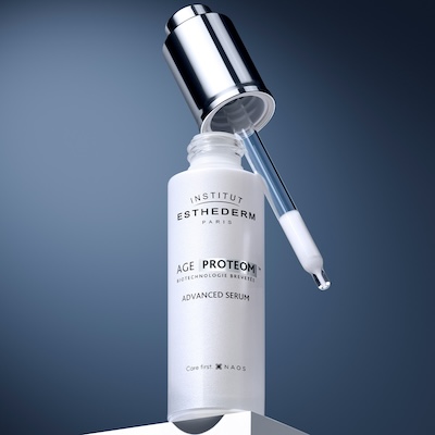 Age Proteom Advanced Serum de Esthederm: protección celular y juventud preservada. Sérum antiedad Age Proteom de Institut Esthederm con gotero, tecnología avanzada para preservar la juventud de la piel.