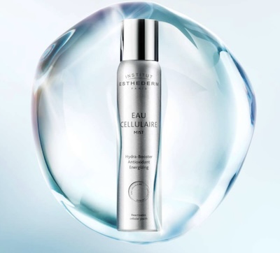Bruma de agua celular de Esthederm, antioxidante y energizante para piel saludable.