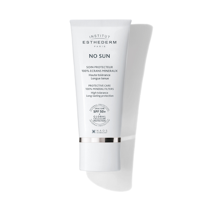 Fotografía del protector solar mineral No Sun de Esthederm con SPF 50+ y tecnología Global Cellular Protection.