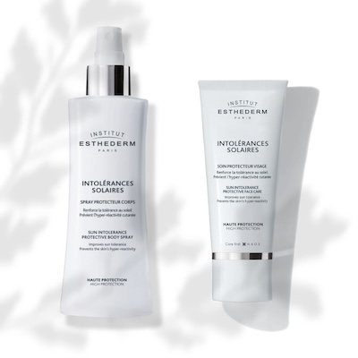 Sun Intolerance de Esthederm: fotoprotección facial y corporal para piel sensible e intolerante al sol, con tecnología de alta tolerancia celular Protector solar Institut Esthederm Sun Intolerance para rostro y cuerpo, ideal para piel intolerante al sol y fotoprotección de alta tolerancia